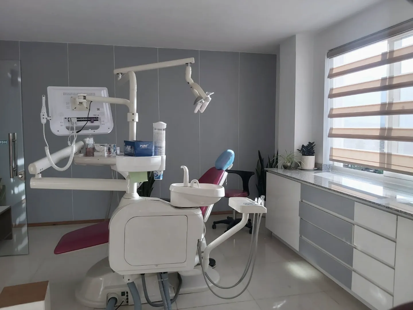 Modern dental chair and clinical equipment at Smile Arc Dental Clinic in Lalitpur