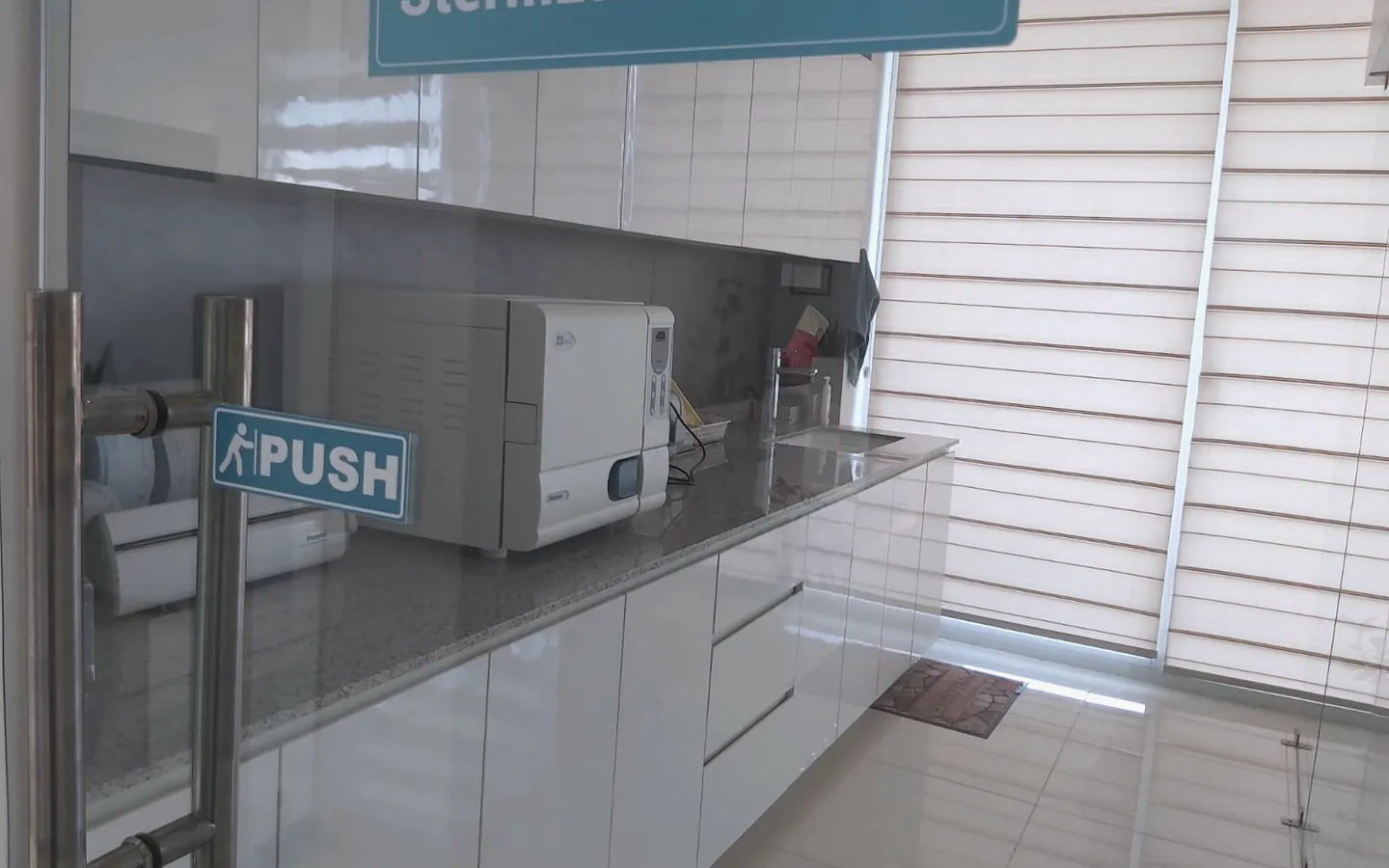 Dedicated dental instrument sterilization room at Smile Arc Dental Clinic